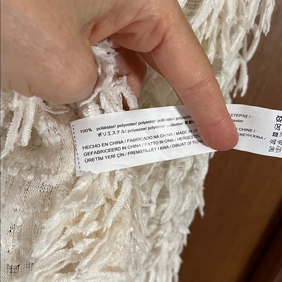 Zara Cream Textured Shaggy Crew Neck Sweater - Picture 6 of 6